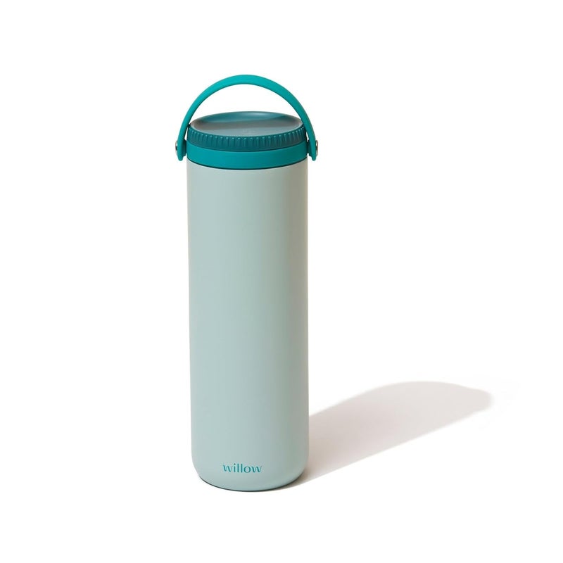 Willow - Portable Breastmilk Cooler - Keeps Breast Milk Cold for 24 Hours - Stainless Steel - Insulated - Reuseable - Breastfeeding Essentials - Storage Container w/Gel Ice Pack - Teal- 16oz - Image 1